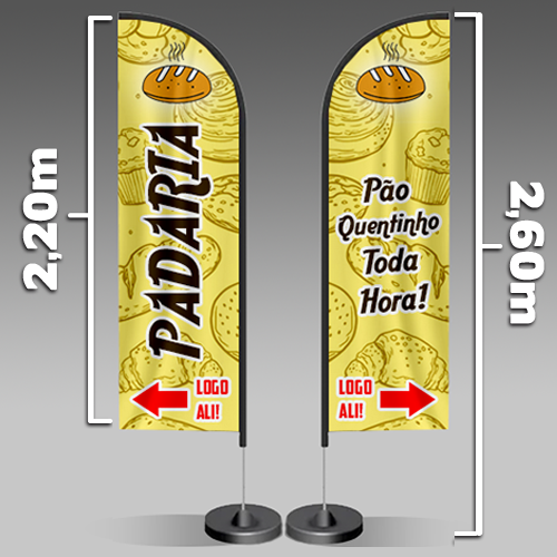 Wind Banner | Modelo Faca | 260x70cm